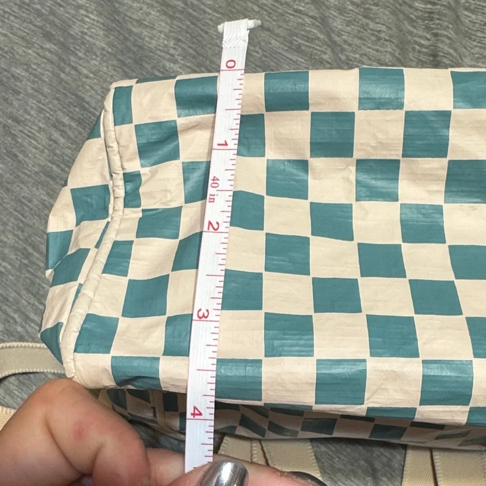 ALOHAS Blue and Cream Checkered Tote Bag - Picture 7 of 7